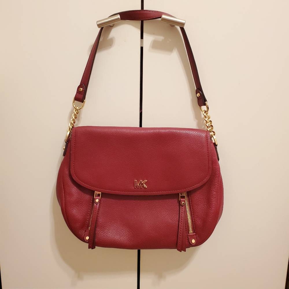 Micheal Kors Deep  Burgundy Leather Purse